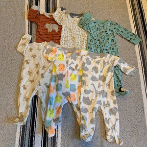 Carter's Fleece Footed Pajama Bundle (6-9 mo)